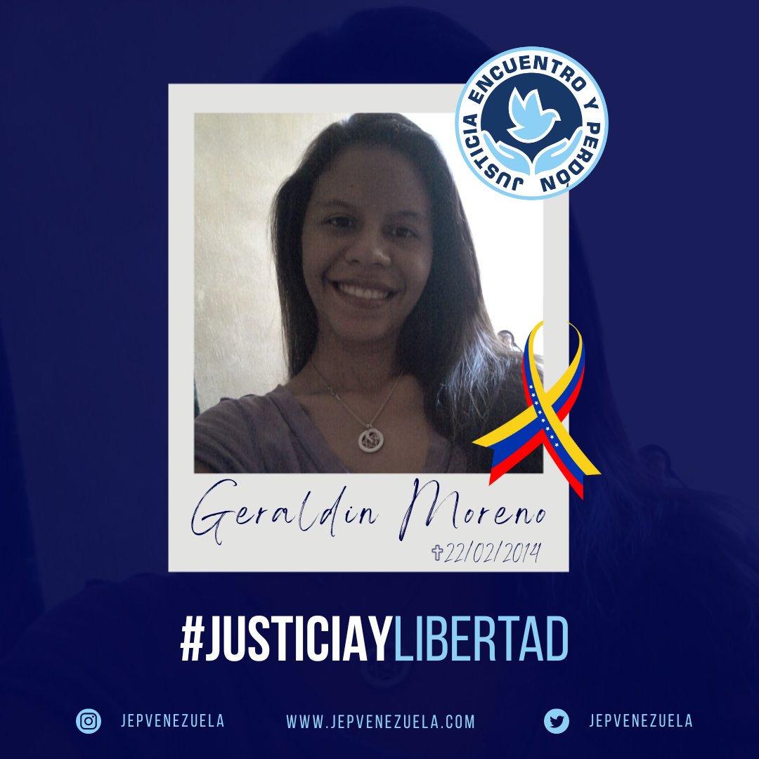 JEPvzla's tweet photo. A sus 23 años, Geraldin Moreno era un ejemplo a seguir. Fue asesinada hace 9 años mientras se encontraba en una manifestación, en febrero del año 2014, dejando así, una profunda herida en todos los que tuvieron la suerte de conocerla.
¡Siempre estarás presente!
#JusticiayLibertad https://t.co/4emlSd3CN6