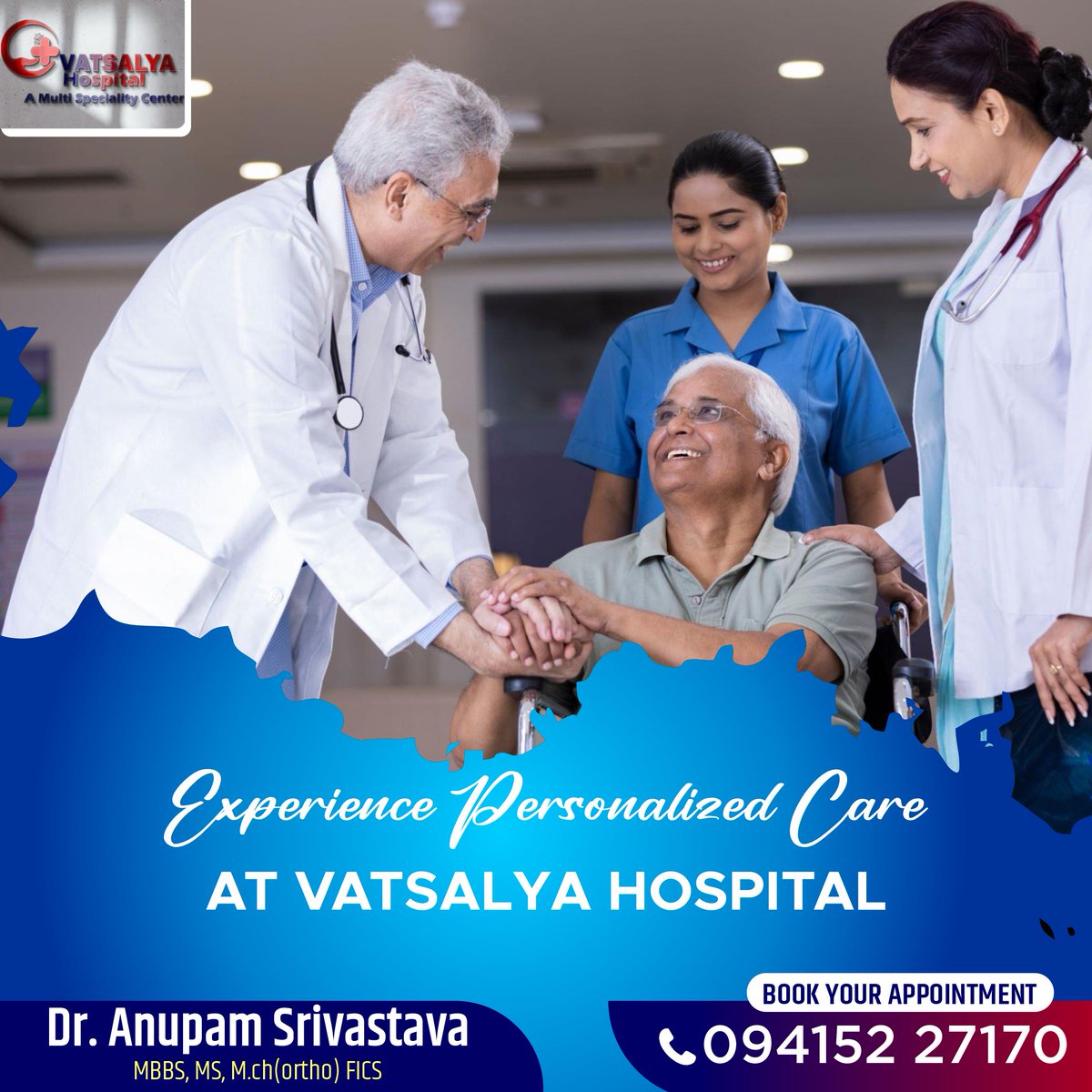 Experience personalized care at Vatsalya Hospital. Vatsalya Hospital operates multiple patient care departments to ensure prompt and personalized treatment facilities.

Contact us: 9415227170

#personalizedcare #benefitspersonalizedcare #Orthopaedicspecialists #Orthopaedicdoctor