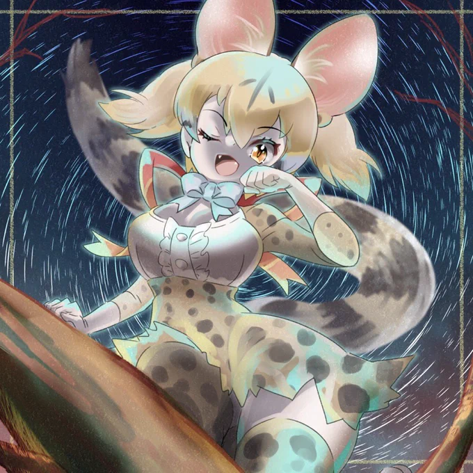 けものオエカキ#けものフレンズ#ジャコウネコ科ジェネット属ジェネット 