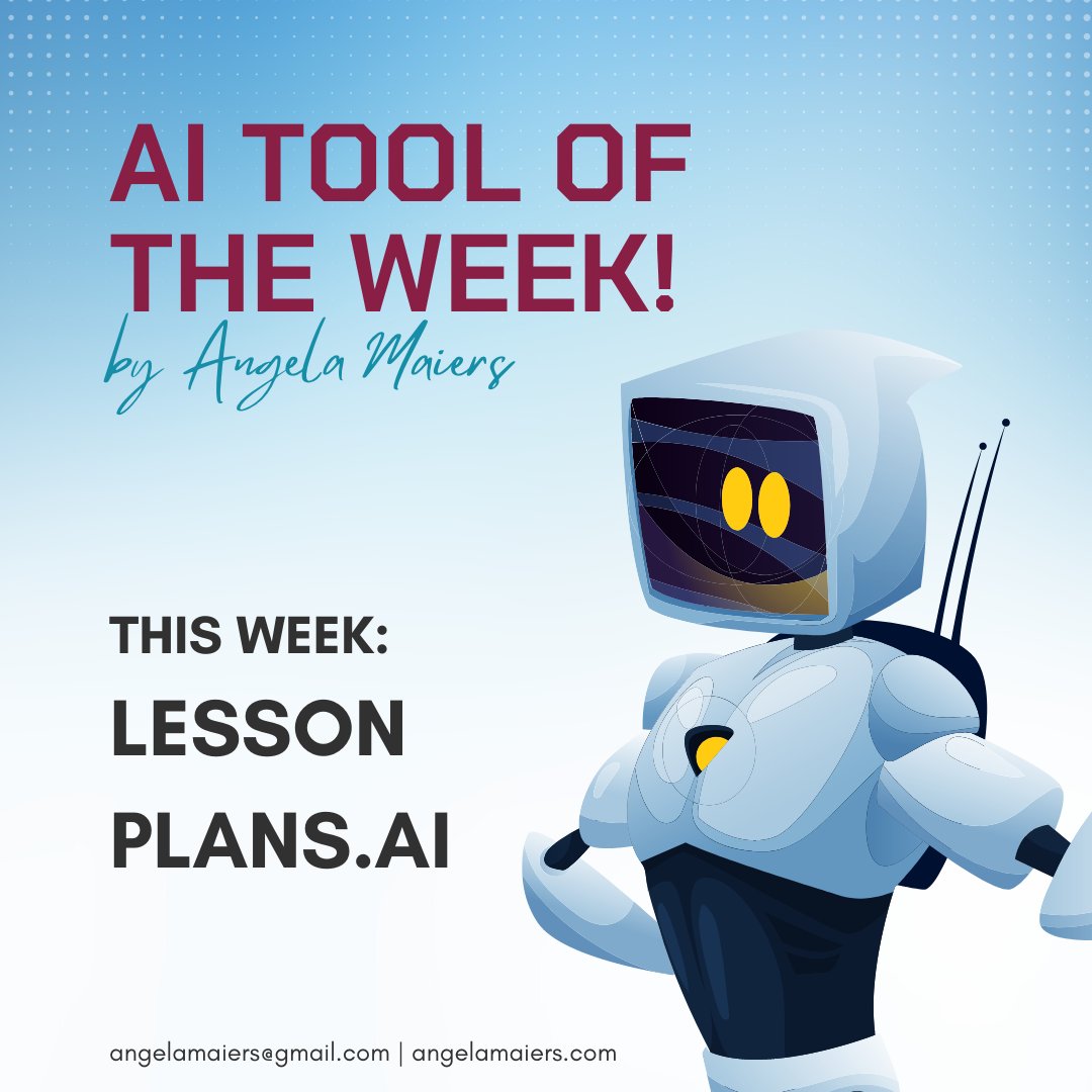 AngelaMaiers's tweet photo. This week's #AIToolOfTheWeek is https://t.co/JtEnIBx4SB!

This tool is an AI-powered lesson plan generator made by teachers to help teachers! You can create high-quality lesson plans in a fraction of the time.

What are your thoughts?? https://t.co/U7aQ0up9LH
