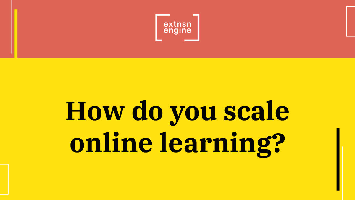 ExtensionEngine's tweet photo. Part of delivering your ideas is through a #learningprogram. But organizations often find that #engagement has stalled. 

So, how do you scale #onlinelearning? 

At #ExtensionEngine, we help you find the answer: 
https://t.co/4UErLXdXUN https://t.co/B9fjwvDBTT