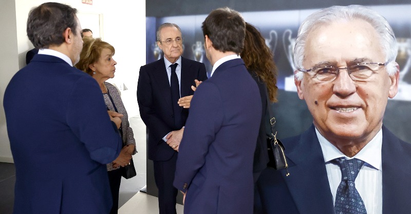 realmadrid's tweet photo. Emotiva despedida a Amancio en el Santiago Bernabéu.
#RealMadrid