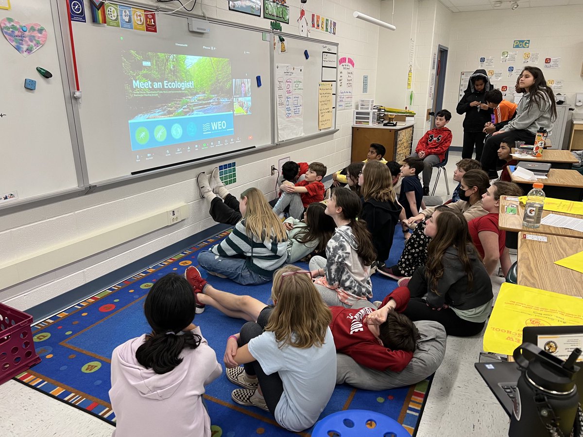 LisaOverberg's tweet photo. A Fairfax County stormwater ecologist visited our 6th graders today!  She taught us so much about our local water resources. ⁦@Clearview_ES⁩ ⁦@MrJRedford⁩ https://t.co/bdPZxNHJip