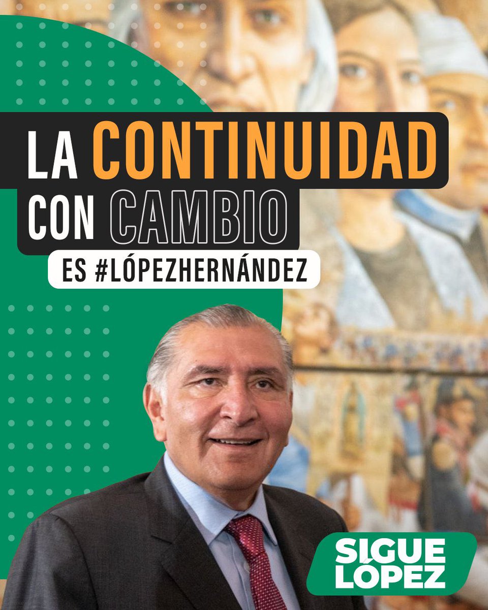 Vamos con #LópezHernández porque garantiza la continuidad de la Transformación.