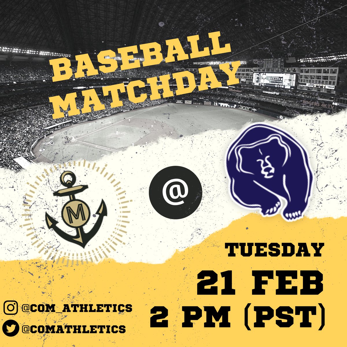 COMAthletics's tweet photo. Back to the grind today against @SRJCbaseball at 2pm! ⚓️ #AnchorDown #CollegeOfMarin #CollegeOfMarinAthletics #Baseball #CollegeBaseball #JUCOBaseball #Kentfield #BayArea #MarinCounty #California #WestCoast https://t.co/z1XrEpYVzE