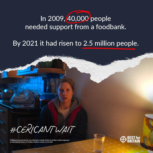 Britain_People's tweet image. #FOODBANK Britain

In 2009, 40,000 people needed support from a foodbank

By 2021, 2.5 MILLION people needed support from a foodbank.

#ToriesOut #SystemIsCorrupt