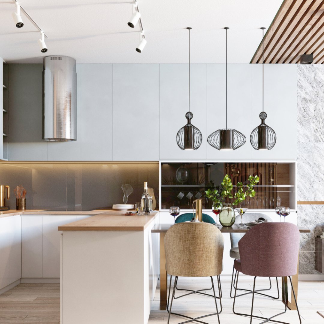 Bold blues, stone slabs, enclosed kitchens, & more will be all the rage in interior design this year! Incorporating, matte wood finishes, natural materials, & warm browns will elevate your space. #2023DesignTrends #2023Style #InteriorDesign #Gorgeous #StoneSlab