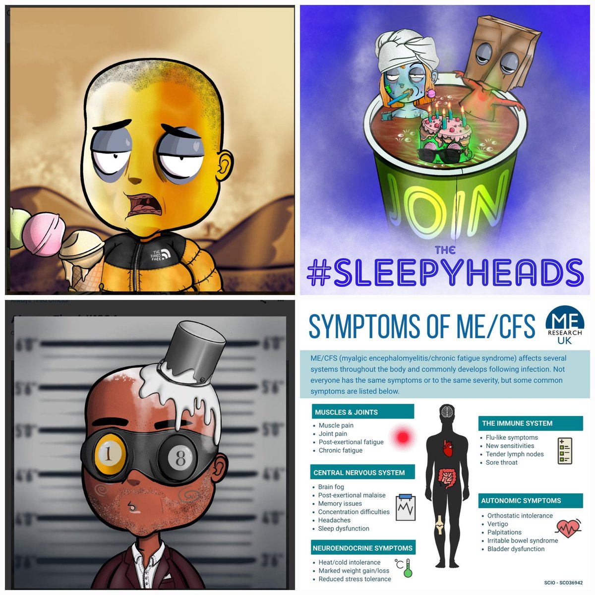 <a href="/alwaystirednfts/">Always Tired</a> has recently minted out...strong community that supports awareness for #MECFS...active Founder, passive staking, the list goes on..why you sleepin' on us...Join the #SleepyHeads Army and get #TiredAF <a href="/TrippyBlu23/">TrippyD🐺</a> <a href="/Danieldew101/">Daniel</a> <a href="/Dwebbs1/">DWebbs</a> <a href="/OliverShadbolt/">Ozbot</a> #TRO