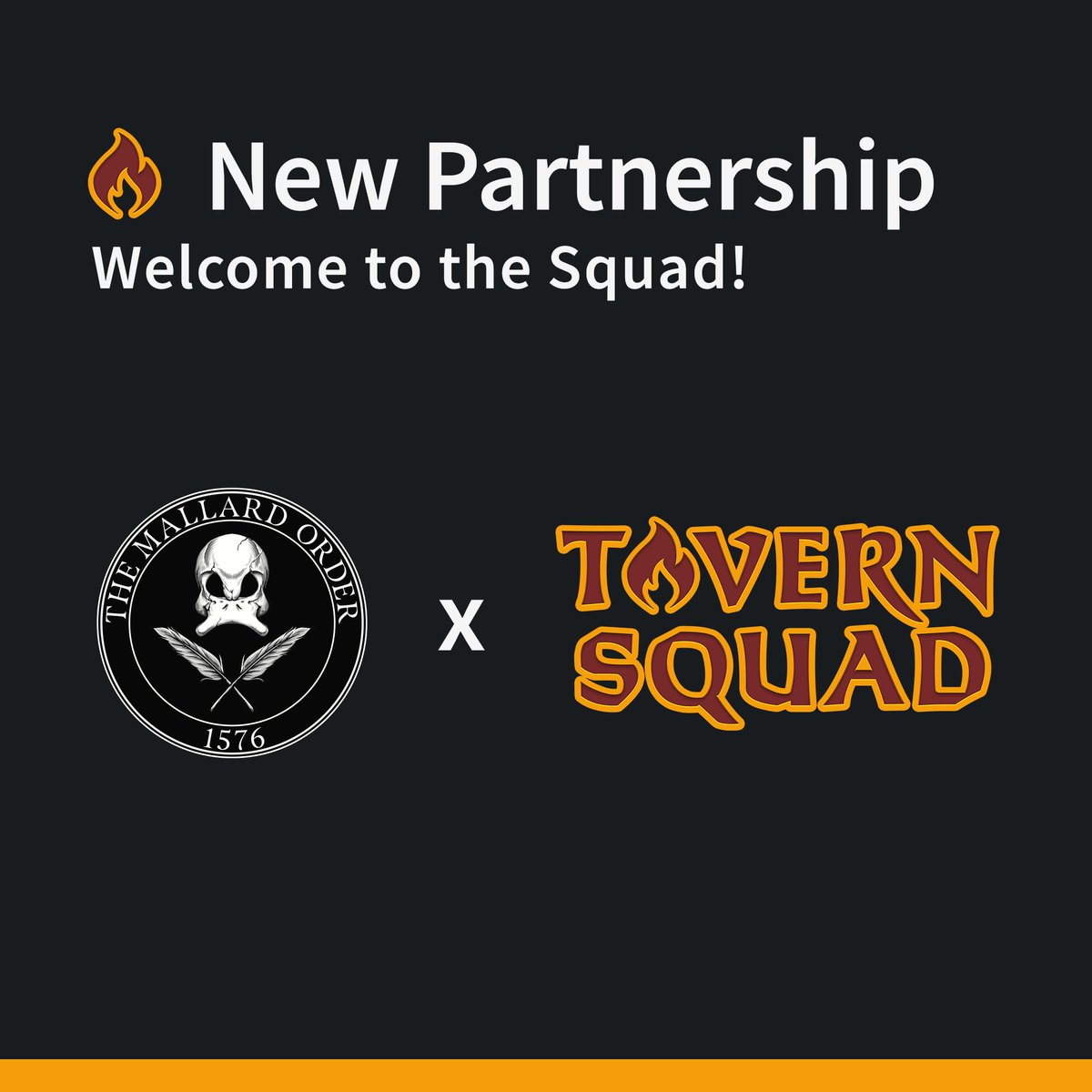 TavernStudios's tweet photo. It's Official! Our first official Dungeon Raids &amp; ecosystem partner is @MallardOrder. 

Since we hosted their initial mint we worked on ways to partner up and the time has finally come. The partnership will be kicked off with passive staking rewards for all ducks!

Details? 🧵👇 https://t.co/MYPz4lB8PM