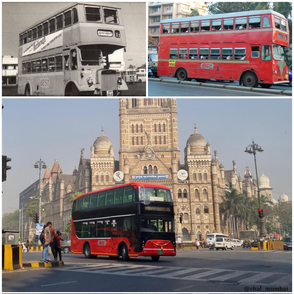 Chal_Mumbai's tweet photo. बेस्ट! #mumbai #bestbus #electricdoubledeckerbus #csmt #bestbus @myBESTElectric @myBESTBus https://t.co/DvdgzPY6Wl