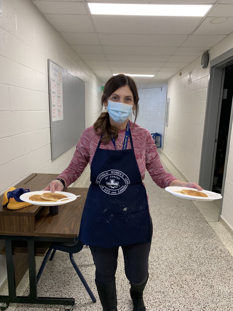 Thank you to Ms. Saunders, Ms. P, Ms. Le and Ms. El Ghazal for preparing and distributing pancakes to all our students! #ocsbShroveTuesday ⁦<a href="/JohnPaulIIOCSB/">St. John Paul II School</a>⁩