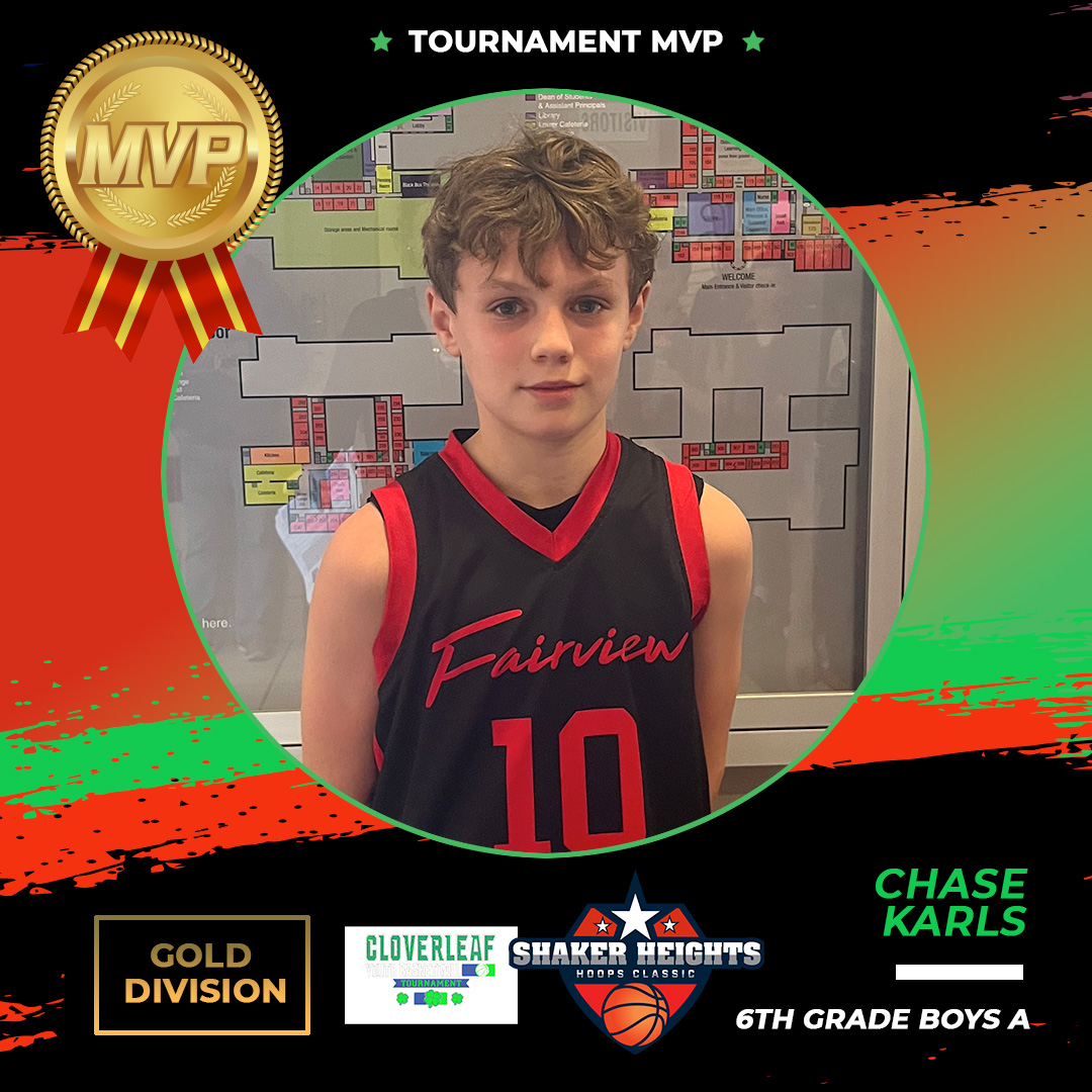 Congratulations to Chase Karls for winning the 6th-grade boys' A gold Tournament MVP! 🏆 <a href="/FPWarriorSports/">Fairview Warriors</a>