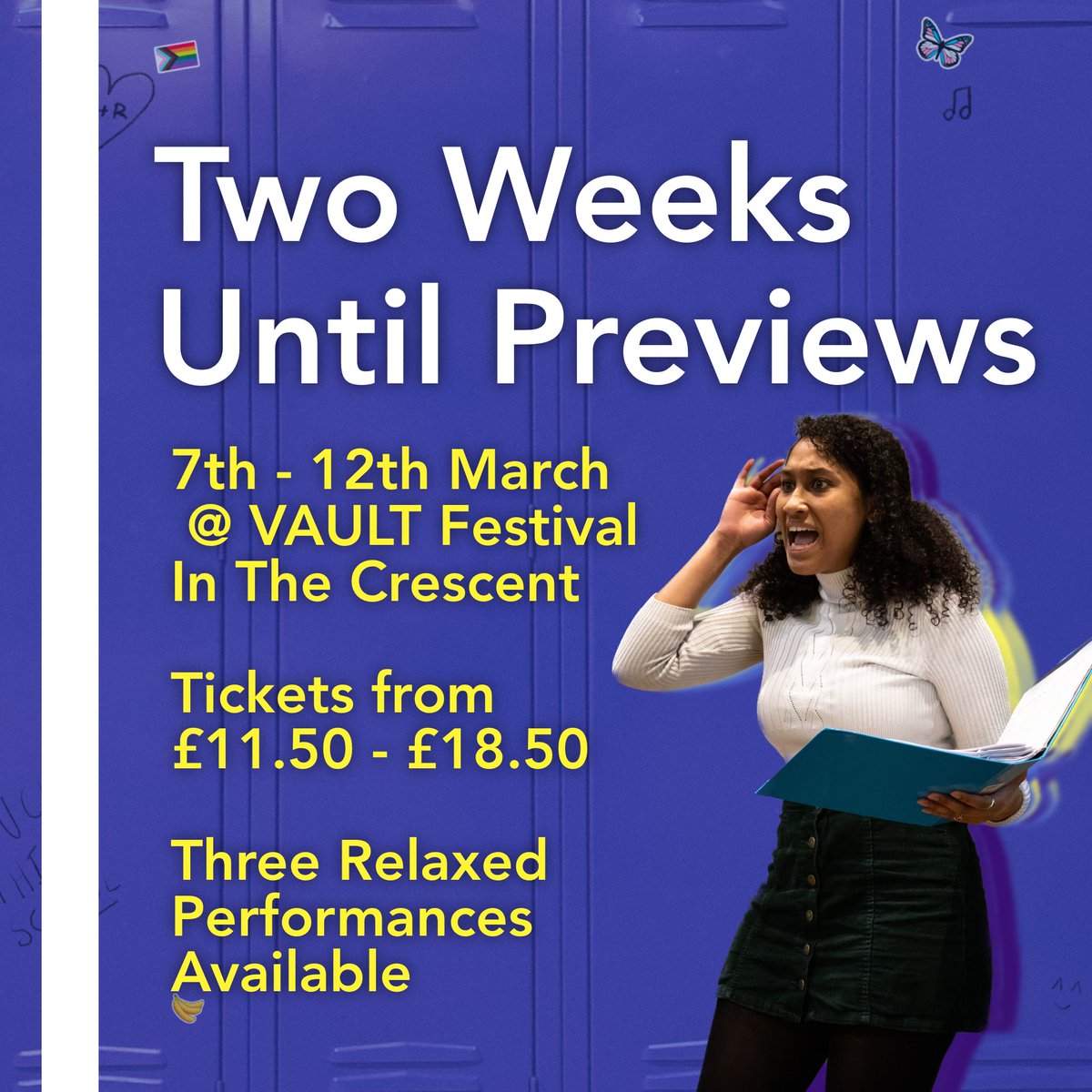 Can you believe it?! It’s now exactly two weeks until our first previews. If you haven’t booked your tickets yet get on it bestie before we hopefully sell out 💅

#musicaltheatre #vaultfestival #newmusical