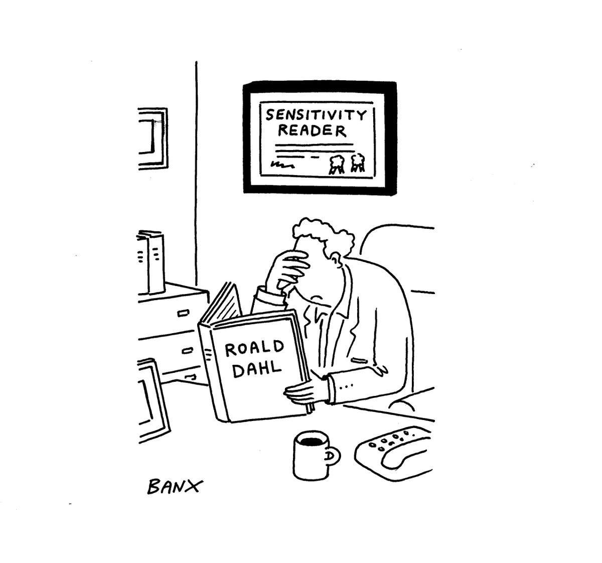 Banxcartoons's tweet image. From today&apos;s @ftopinion @FT #RoaldDahl #sensitivityreader