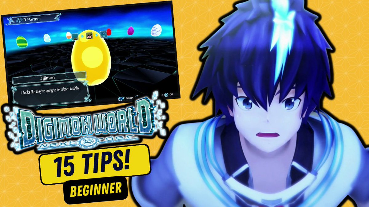MrW01FY's tweet photo. In prep for the rerelease tomorrow, my first new 2023 Next Order guide is now live on YT! This is Video 1 of 3 &amp; covers 15 beginner tips to get you started in the game! (Link below) ❤️ #DigimonWorldNextOrder #Digimon https://t.co/2ahmdvTnf7