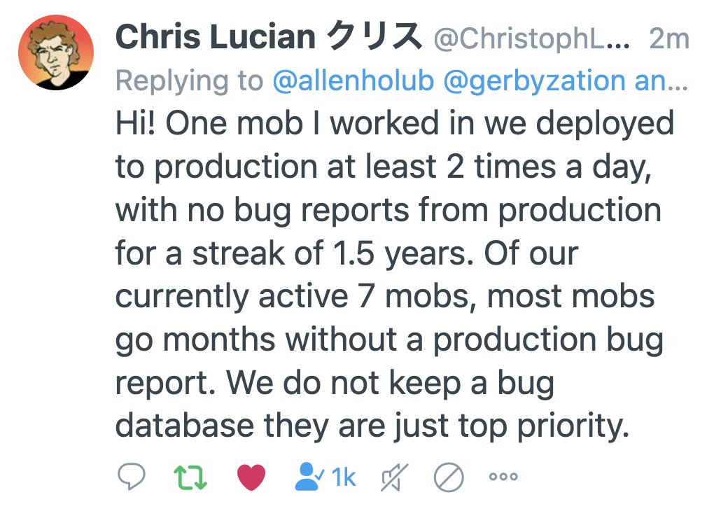 allenholub's tweet photo. Yup. Bugs are inevitable. Nothing we can do about it. All software has bugs.

Not!

@ChristophLucian https://t.co/hfsfaiWbYd