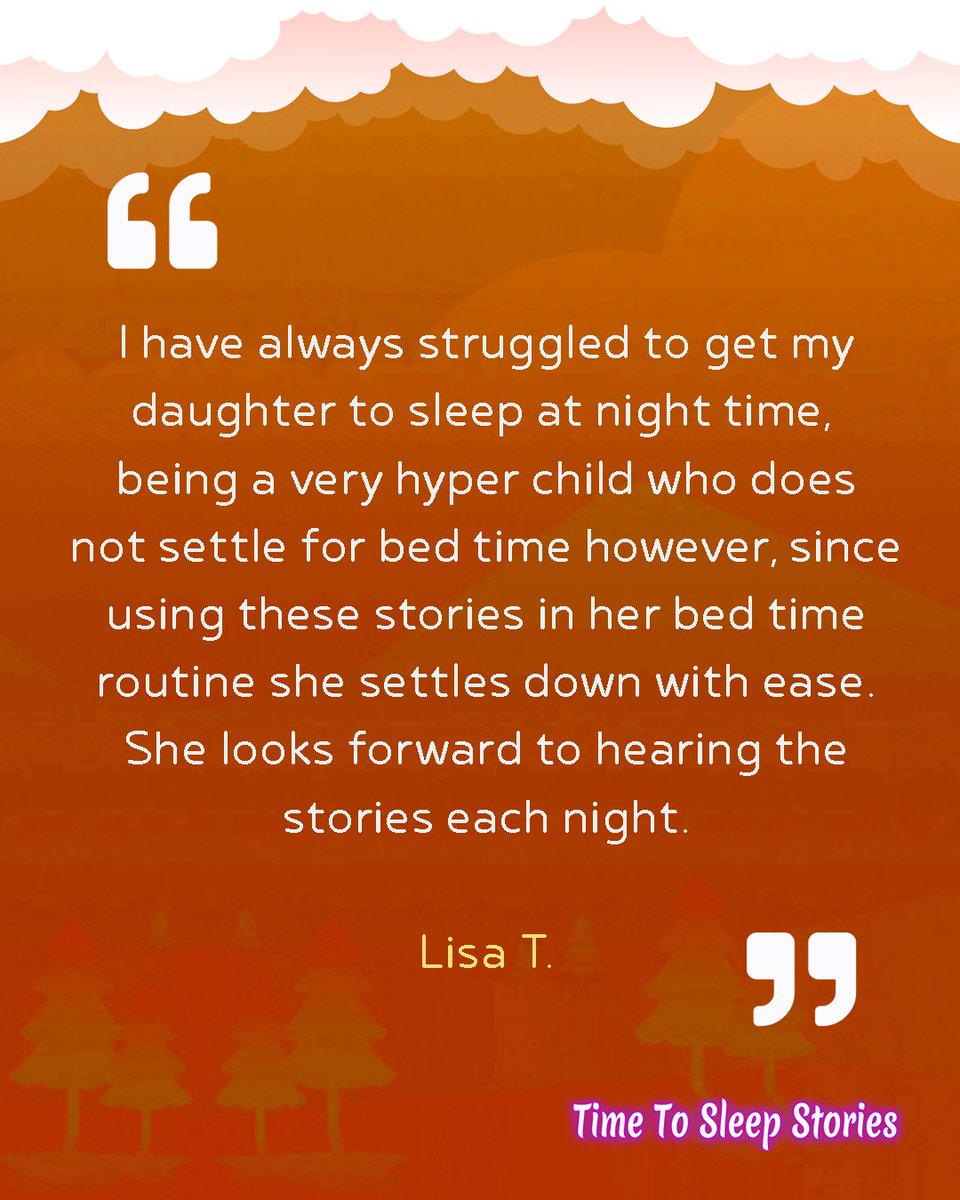TTSleepStories's tweet photo. Thanks for sharing Lisa! 

It’s good to hear your daughter looks forward to the stories each night - our stories are a perfect way to ease into bedtime!

#Bedtime #ChildhoodDevelopment #Parenting #SleepHealth #SleepWell #SleepTips https://t.co/raIAp4vx6z