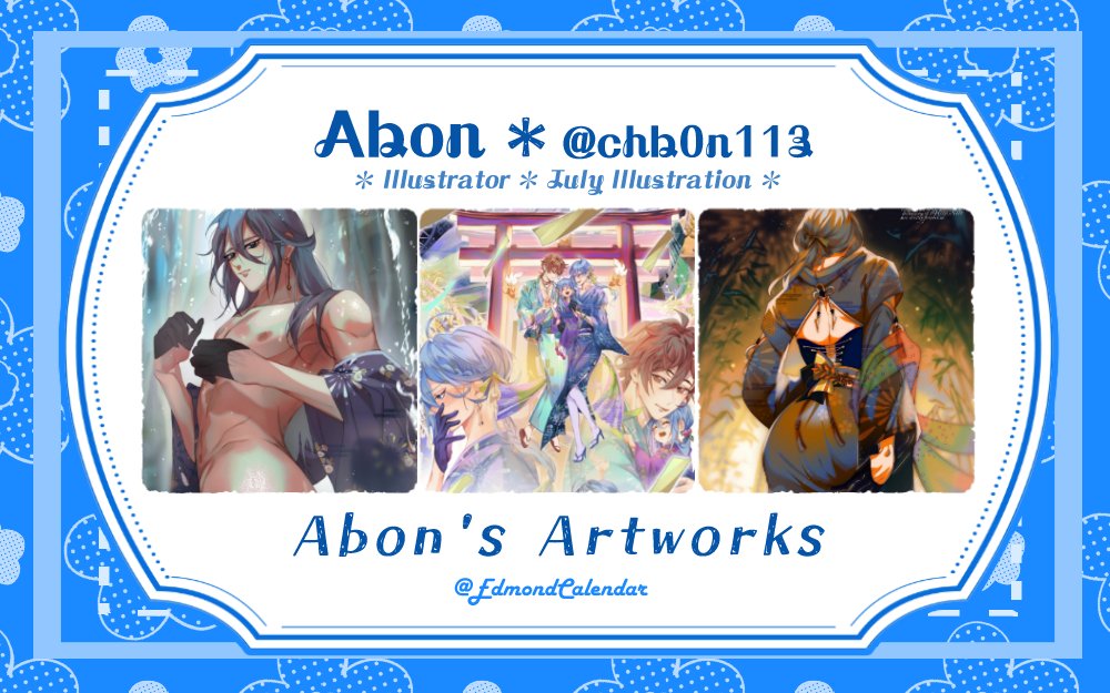 EdmondCalendar's tweet photo. ✨Artists 8/14✨
Today's artist introduction features @chb0n113, the artist who will be drawing for July's! Their illustration will showcase their magnificent skills in drawing incredibly sexy angles using eye-catching colors!💙
#SexyEdmondCalendar #EdmondFanProject https://t.co/y9a5EDdJTT