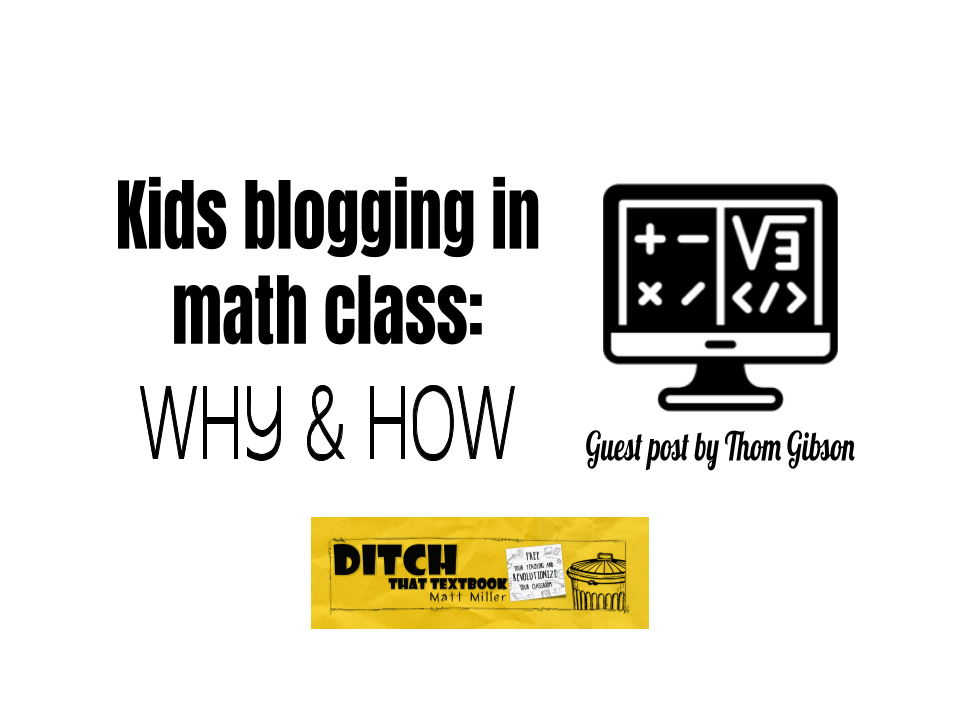 jmattmiller's tweet photo. Gauging if your students understand the "whys" behind a math concept can be tricky.  

Blogging in math class can give us a window into their thinking.

Interested in getting started? Check out "Kids blogging 💻 in math class: Why and how" https://t.co/lSDFZcSLLC https://t.co/orO8RdQxCN