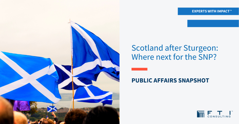 FTI_SC's tweet photo. After eight years at the helm of the Scottish Government, Nicola Sturgeon’s tenure is drawing to a close. What legacy has she left, who might replace her, and what does the announcement mean for Scotland and the UK? Read more ⬇ #SNP #Scotland #FirstMinister