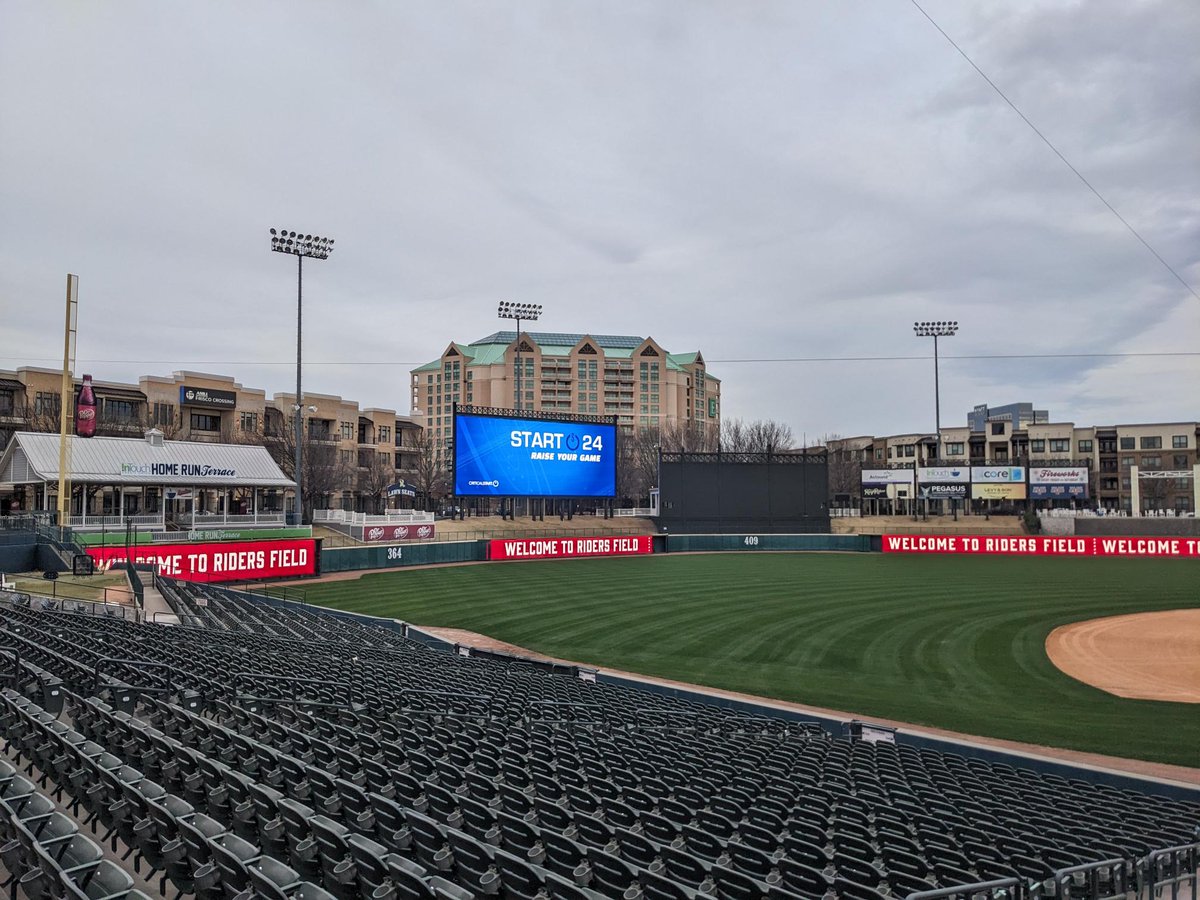 CRITICALSTART's tweet photo. Had a ball at Riders Field last night at Critical Start #START24 welcome reception! The day is filled with compelling content with updates from leadership, @Vista_Equity, product roadmap, interactive panels and more. #SKO #mdr #cybersecurity #cybercontent https://t.co/YG2OnyhYgz