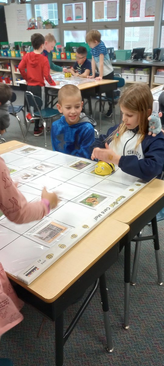 mrs_grabske's tweet photo. Programming Bee-Bots during our LMC time with Mrs. Dufern! https://t.co/m9dx6THDXx