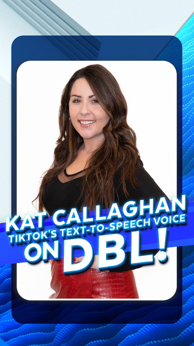 dailyblastlive's tweet photo. 🔴Wednesday on DBL:
➡️The Voice Behind American #Siri, Susan Bennett (@SiriouslySusan)
➡️The #TexttoTalk #TikTok Voice, Kat Callaghan (@KatCallaghan)
Check Your Local Listings | https://t.co/LukBJvFaaJ https://t.co/IlhgBycNOQ