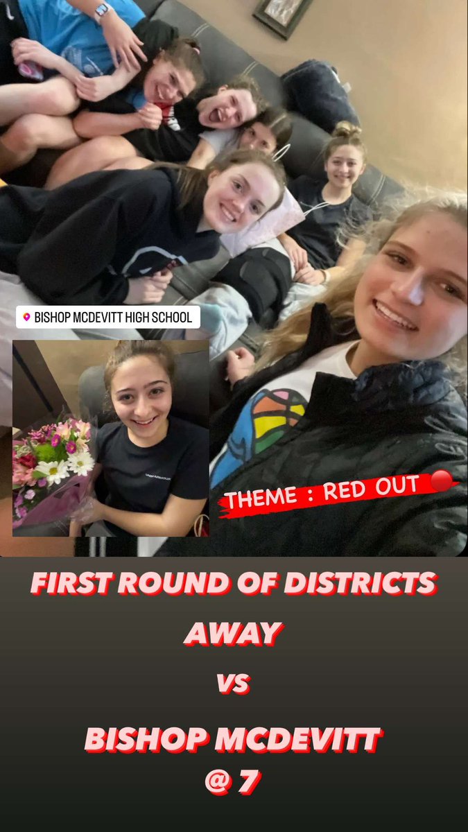 1st round of districts TONIGHT at Bishop McDevitt- come and support!!