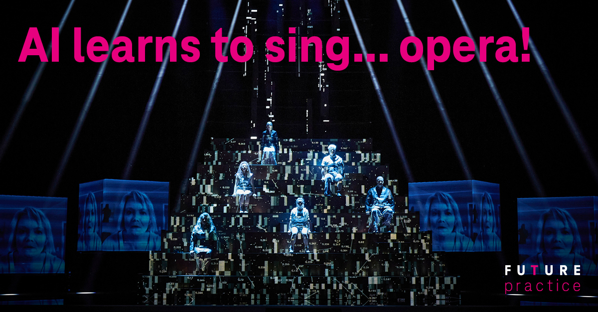 SalesSuccess's tweet image. Curtain up for Ego Fluens, the world&apos;s first singing AI program, which made its debut on stage at the Semperoper on September 3rd, 2022. Read about how AI learns to sing and the challenges the production faced in the latest issue of #futurepractice.  link-shortener.io/47asYBcnsPE5hJ…