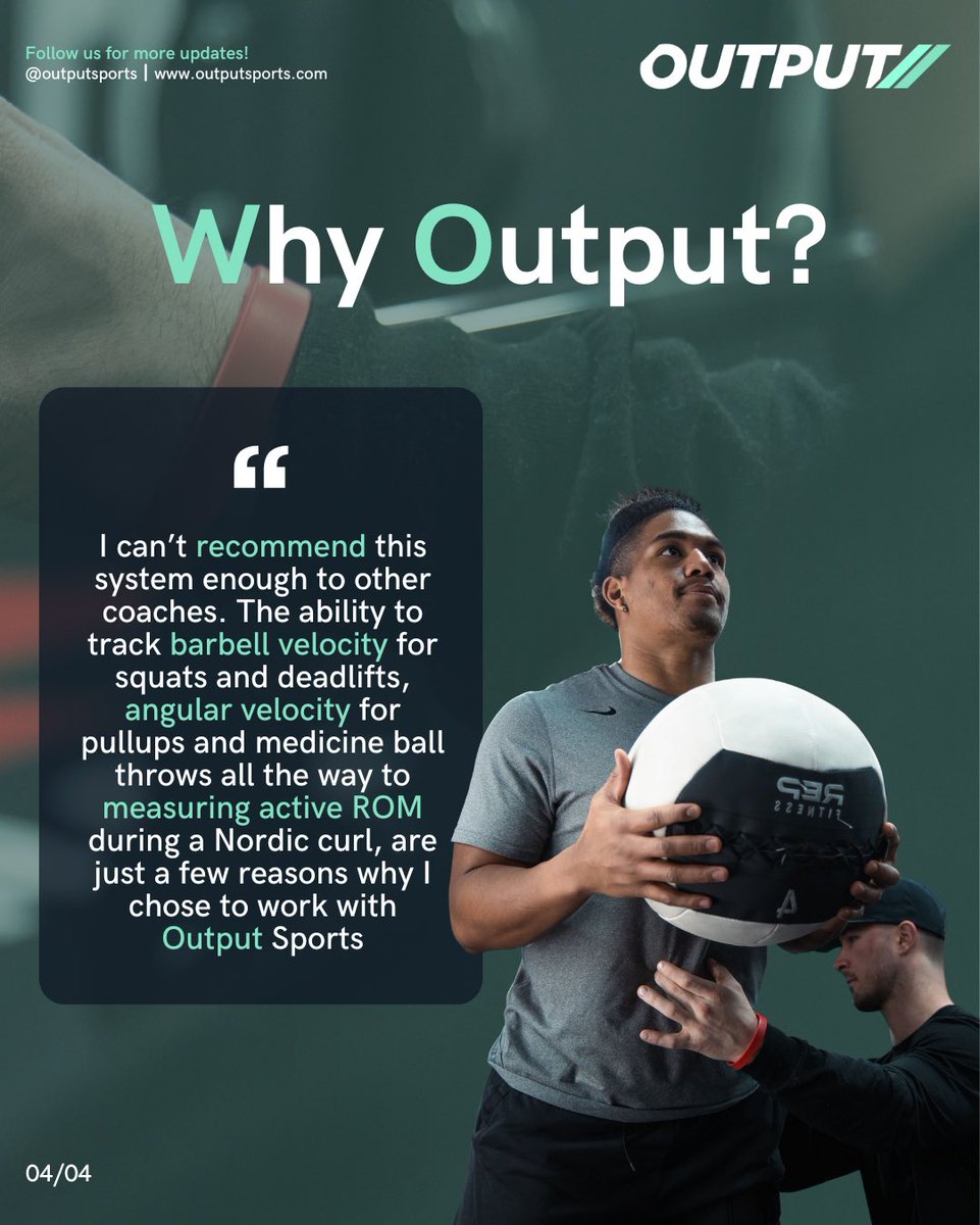 Check out what our end-user JW Performance had to say about his experience using Output 💪🏼

Thank you for your feedback Josh, awesome to have you in the Output community 🚀

#OutputSports #sportsscience #vbt #medball #velocity #nordics  #coaching #strengthandconditioning