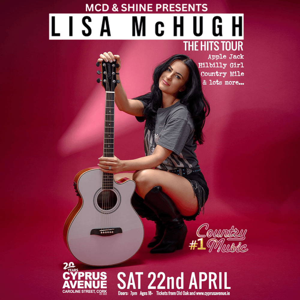 CyprusAveCork's tweet photo. Ireland's #1 Country Pop singer @LisaMcHughx is bringing The Hits Tour to Cyprus Avenue this April 22nd! With a jam packed catalog, you'll hear all the favourites such as 'Apple Jack', 'Hilbilly Girl', 'Country Mile' and many more!

Tickets moving fast at https://t.co/qb3lZ00MVi https://t.co/mAUJHNc821
