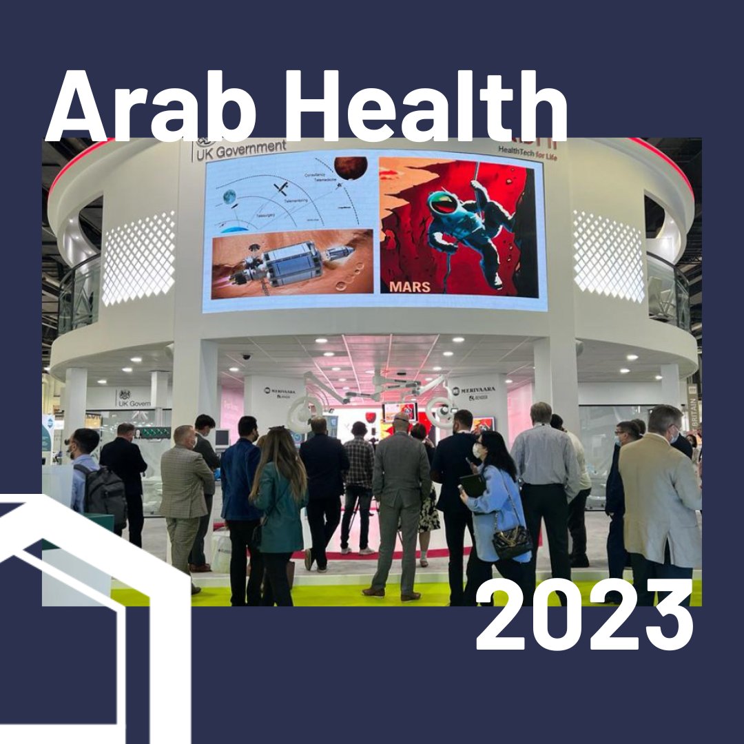 The UK Pavilion at #ArabHealth in Dubai - one of the biggest national pavilions at the entire show. With over 200 UK companies there, we helped the UK government’s Department for Business and Trade showcase UK expertise and ingenuity in healthcare. Great work team! 
#eventprofs