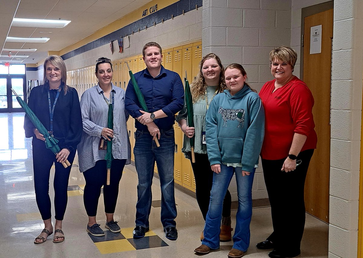 Thank you, Greeneville Federal Bank for the donations of umbrellas  for our car line staff.  We greatly appreciate them.