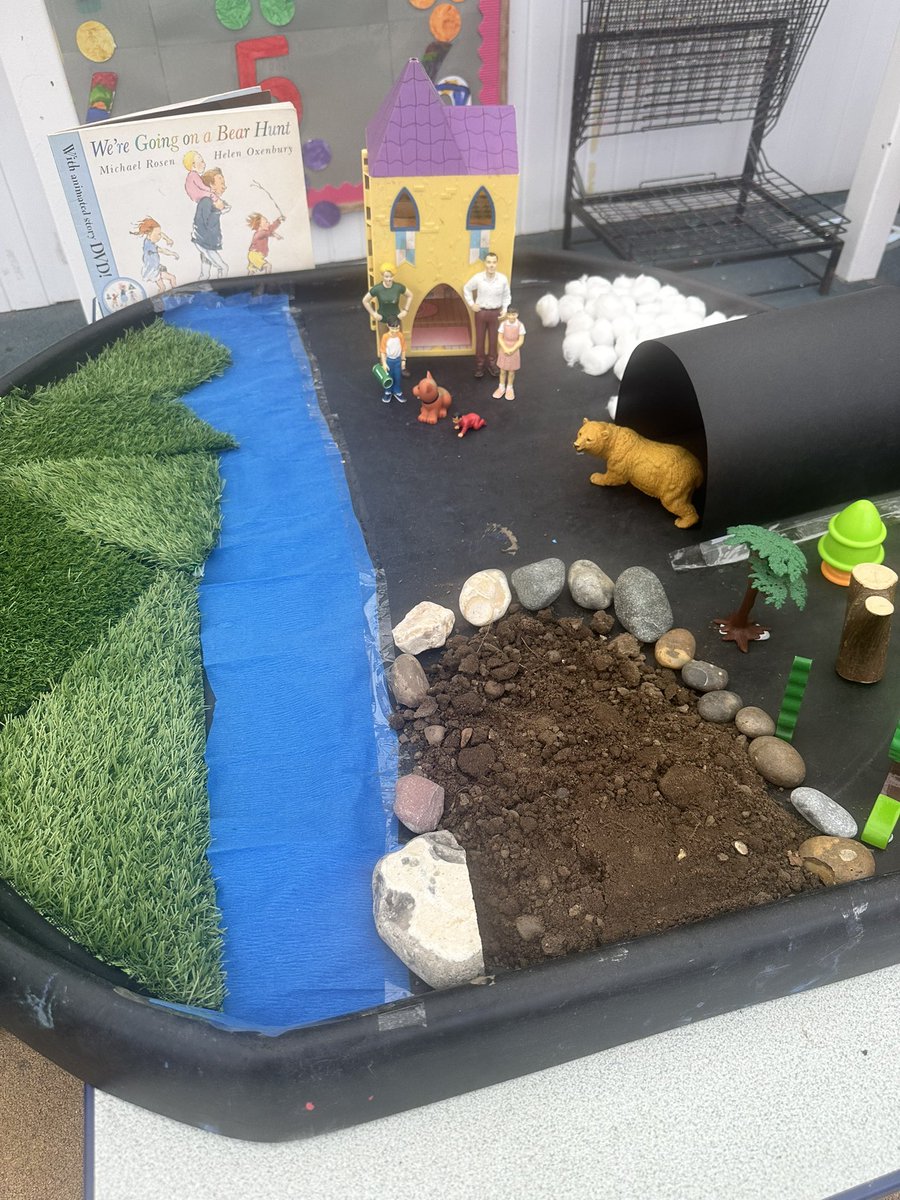AmyCracknell1's tweet photo. Our book this week is  ‘We’re going on a bear hunt’
Our nursery children have really enjoyed retelling the story.
@PelhamPrimary_ @PelhamNursery @trustilluminate https://t.co/wiioGzRwje