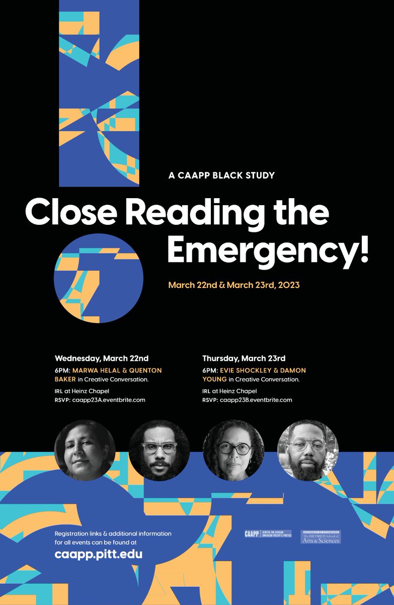 Make sure to register early for next month's Close Reading the Emergency! Black Study series. Tickets will go quickly and you definitely do not want to miss these wonderful conversations!

More info can be found here: