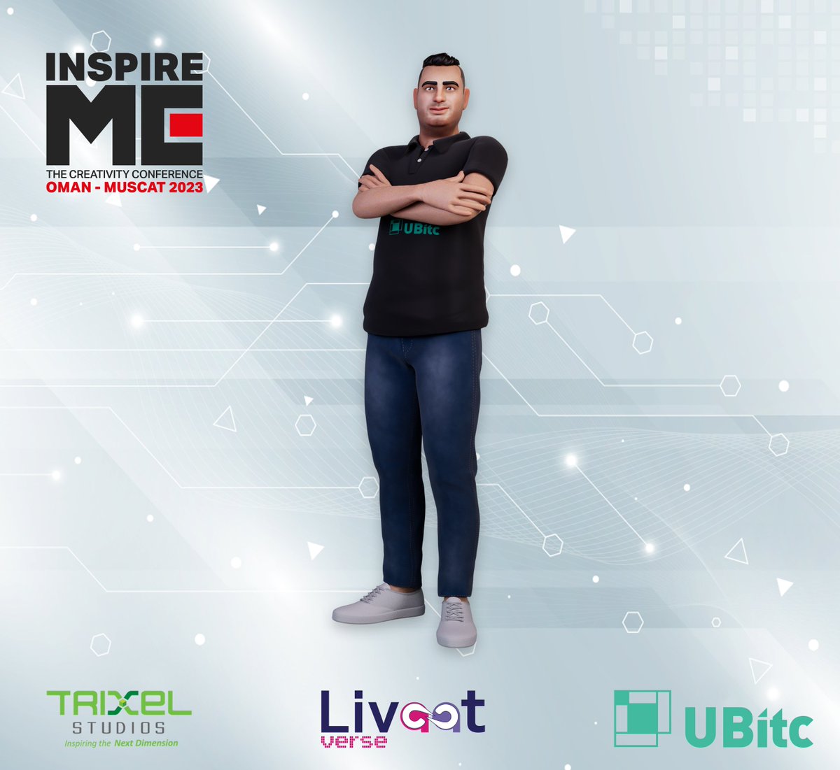 Trixelcg's tweet photo. لايفات فيرس Livaatverse، محاكاة العالم الرقمي / الافتراضي، الابداع والتكنولوجيا تجربة نعيشها ونتحدث عنها في مؤتمـر ˝ إنسبــاير مي˝ للتصميم والابداع مســــــــــــقط  26-28 FEBRUARY 2023.
 مع صديقي المبدع ســـفير شــــركة أدوبي - الشـــرق الأوســـط 
Medhat Eid مدحت عيد
#trixel https://t.co/JbLIxixcE6