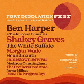 blancobuffalo's tweet photo. Catch us at the Fort Desolation Festival at Cougar Ridge in Torrey, Utah in June! Excited to be playing alongside such a fabulous lineup. Presale begins Thurs, 2/23 (10am MST), Tickets on sale: Fri, 2/24 (10am MST)
#thewhitebuffalo #fortdesolationfest https://t.co/bvBktem1Ya