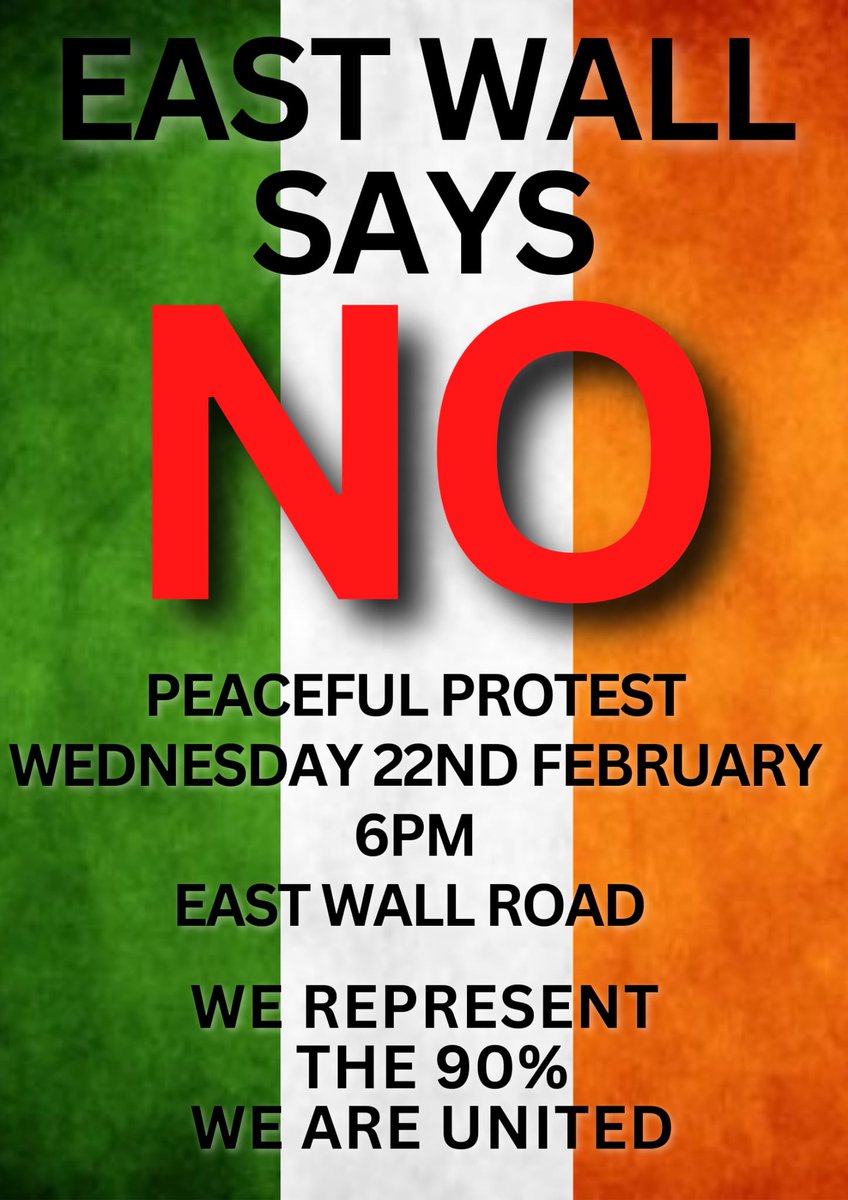 Dublin North Inner City including East Wall is in the streets tomorrow evening! Show support to the heart of this movement.

#IrelandIsFull