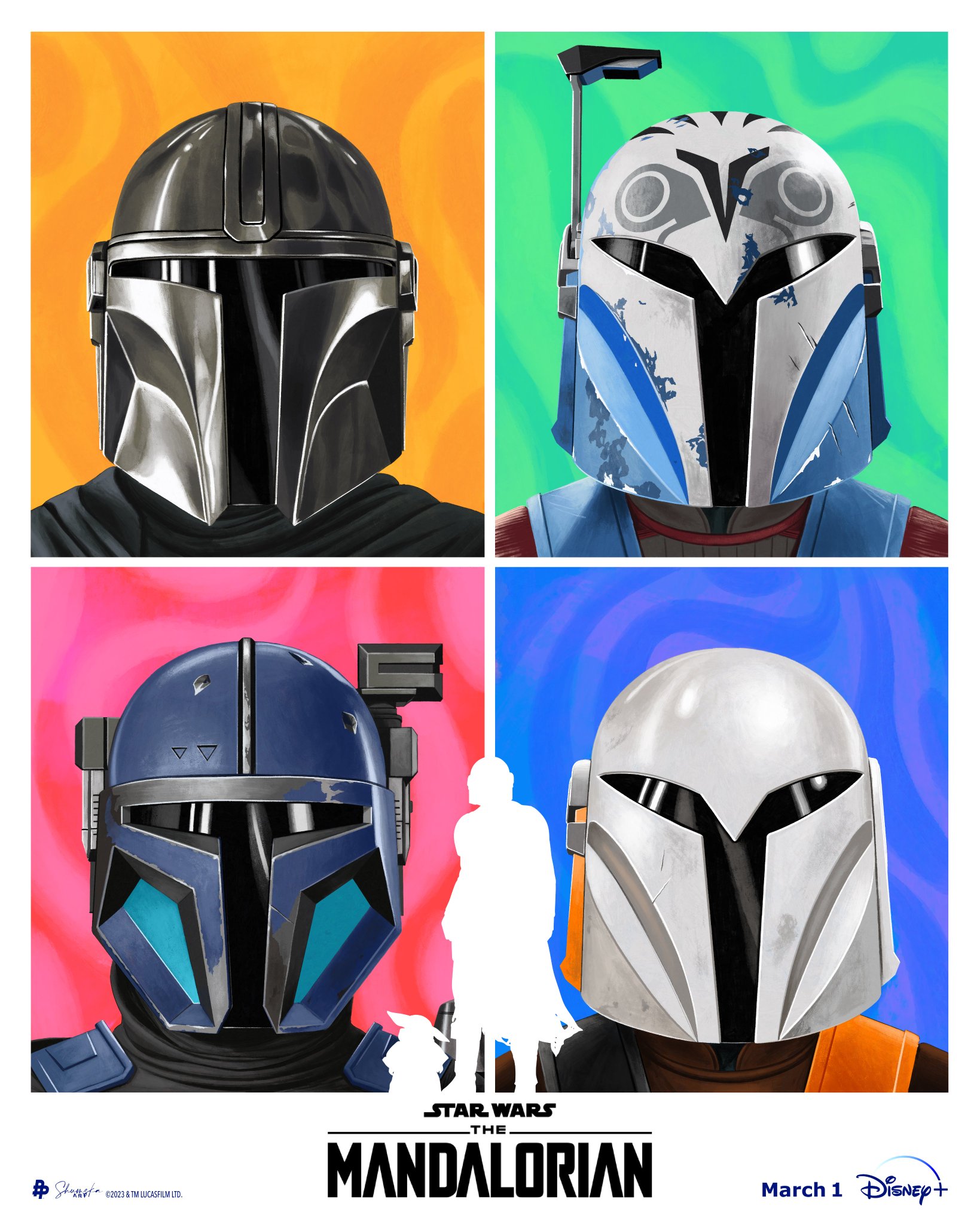 Creatieve fanposters van The Mandalorian S3 op Disney Plus België