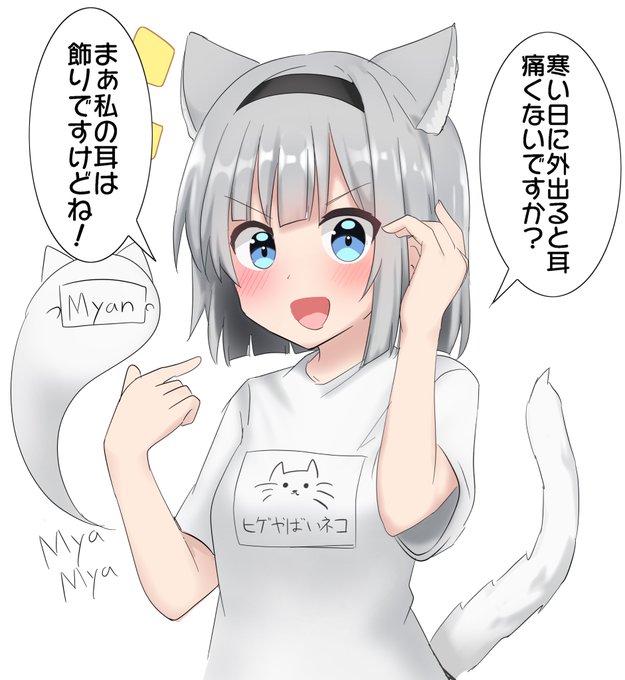テンション高めの猫耳妖夢ちゃん
おやすみょん〜 