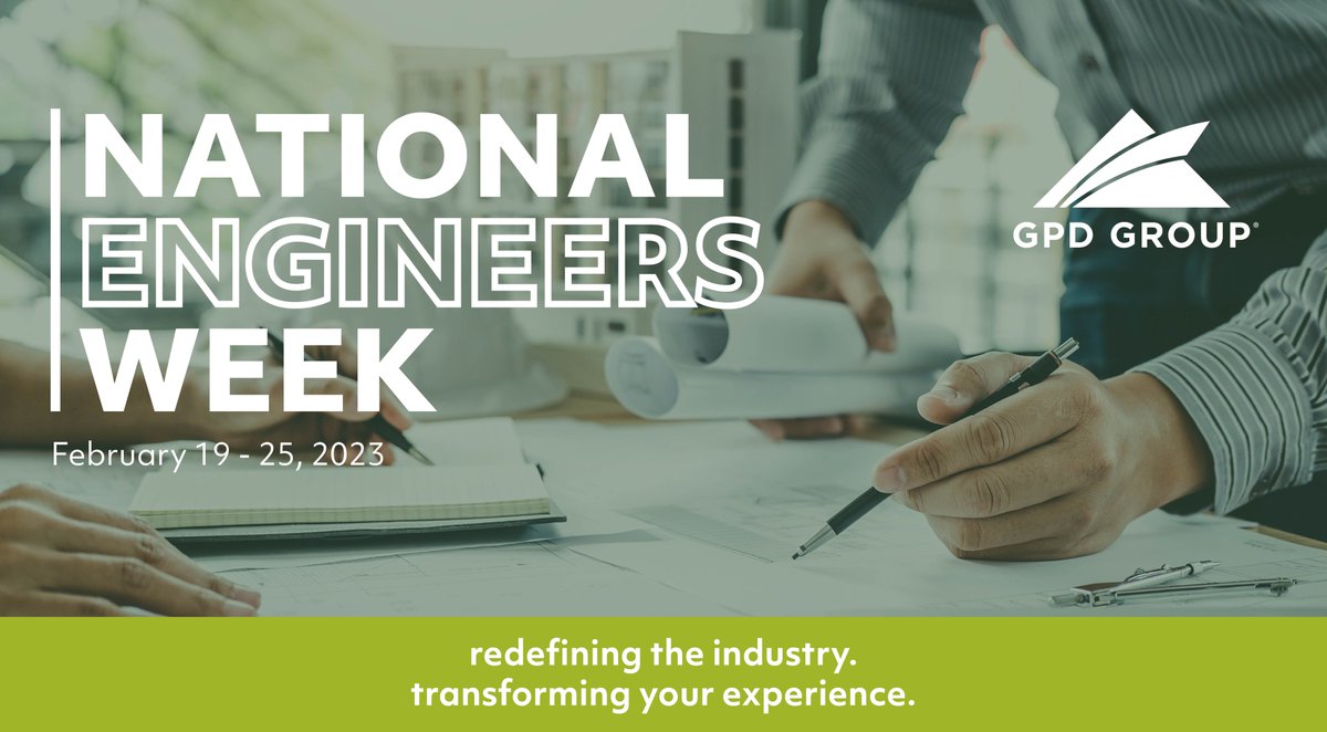 GPDGroup's tweet image. Happy #NationalEngineersWeek to those at GPD and beyond! This year’s theme is “Creating the Future” and we are proud of our team of engineers who live this daily. Thank you for your contribution to creating a better future!  #Eweek2023 #WhatEngineersDo @NSPE