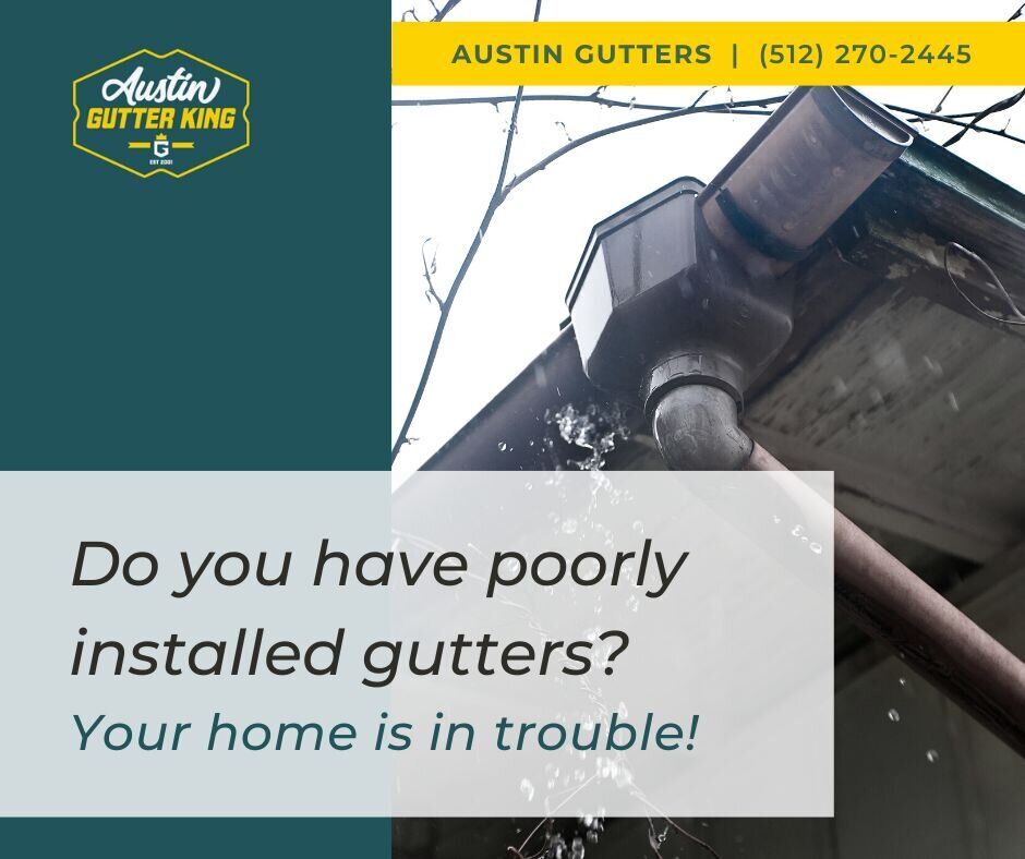 ATXGutterKing's tweet image. Do you have gutter damage? Installation 🏡has never been simpler, whether you need gutter 🛠️replacements, 🧰repairs, or new gutters. Get a 🆓 quote today! 
💻 bit.ly/3uC3QV5 #installation #gutters #repair