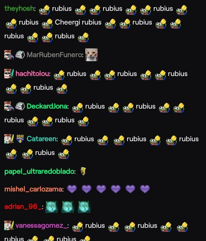 Si quieren disfrutar en el chat de rubius instalen bttv y 7tv para teléfono purpletv o chatsen