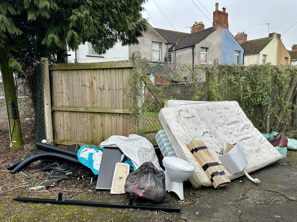 Shameful amount of flytipping in gated lanes in Grangetown. This lot looks like dumped by landlords or builders from rented properties Paget St backing onto alley. Reported on app but no sooner does one lot get cleared than another’s dumped here. There has to be a better way?