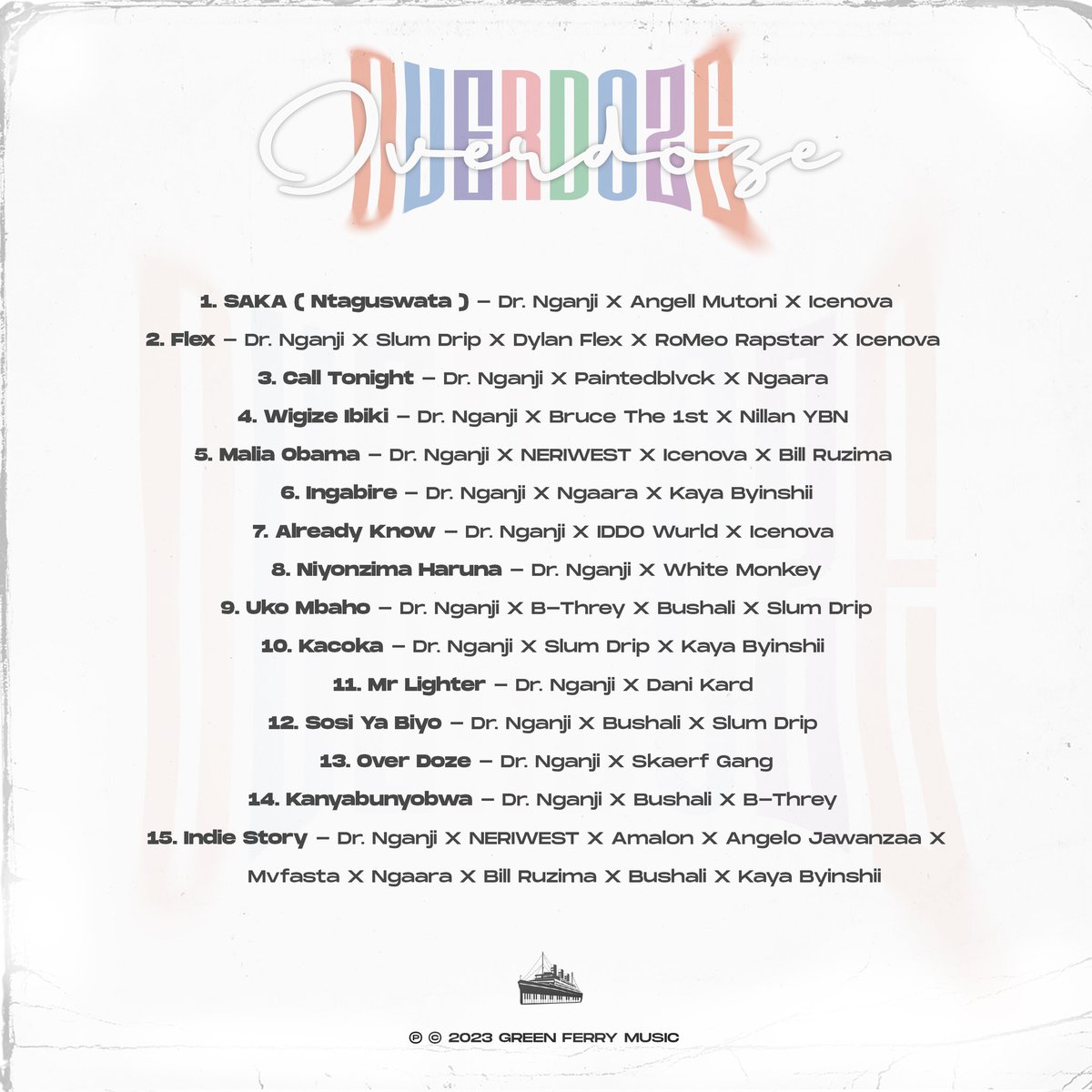 Dr_Nganji's tweet photo. Reka mbatemwo Tracklist, Morning Press Play kuri Album #OverDoze
@ 8:00 AM Album will be out on all platforms. https://t.co/2cyAjCcsxT