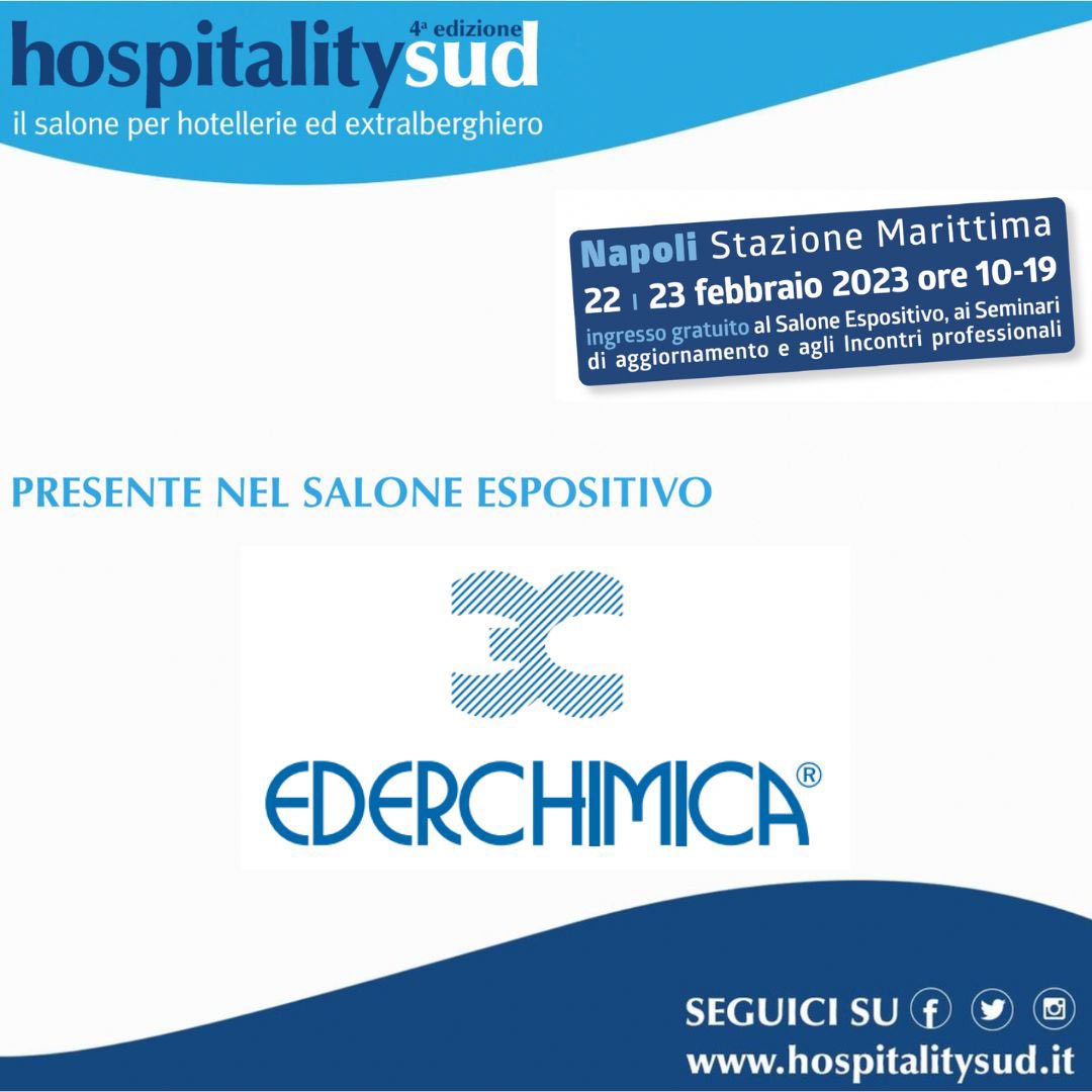 ederchimica1's tweet photo. 👉🏼 Il nostro Stand è pronto ad accogliervi domani 22 e giovedì 23 febbraio all’ @hospitalitysud 

🔎 Ci trovi allo stand N.18 

🤗 Vieni a trovarci

#ederchimica #HospitalitySud2023 https://t.co/QZl8qf5TQw