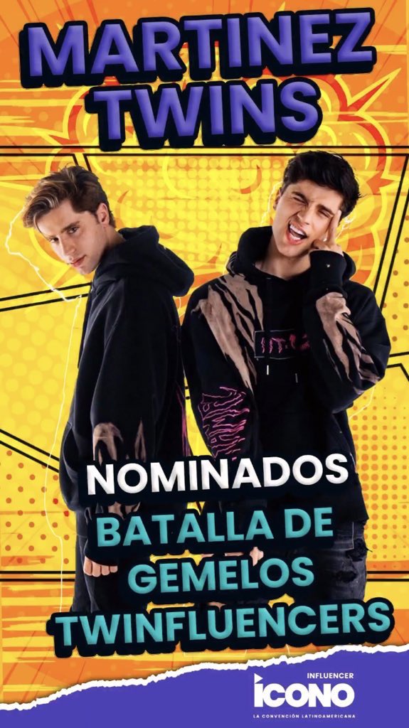 stafemiliof's tweet photo. ¡Los Martinez Twins han sido nominados a Premios Icono en la categoría “Batalla de Gemelos Influencers”! 

— Las votaciones inician el 17 de abril. 

🖇️ https://t.co/Q7BnbXWh3B https://t.co/IPDgSgPkKY