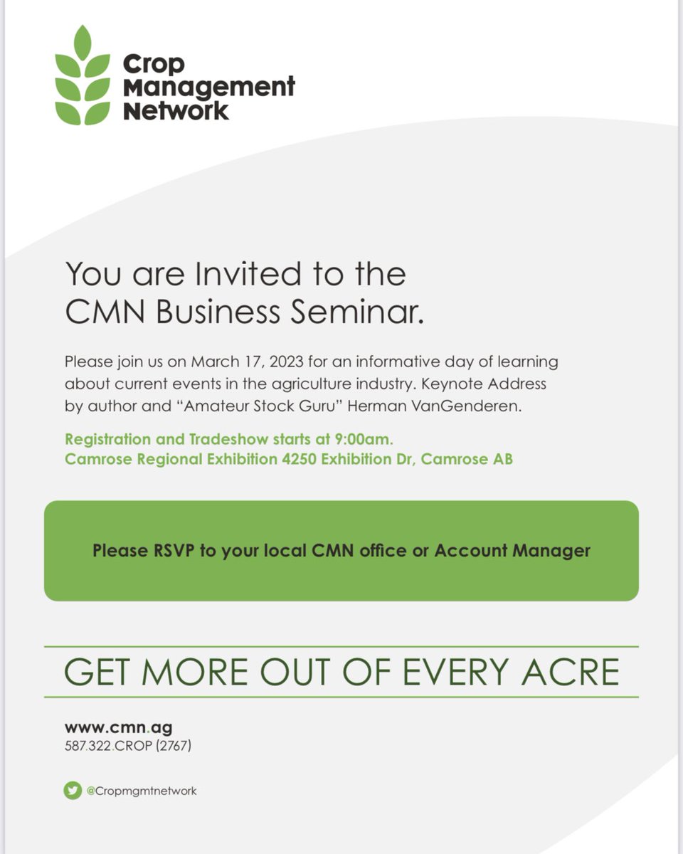 Join us on March 17th for our annual CMN Business Seminar. We’ve got a great lineup of speakers to discuss current events &amp; disruptors in our industry. As well, you’ll also be able catch up with our suppliers at the tradeshow. RSVP to your local CMN today.