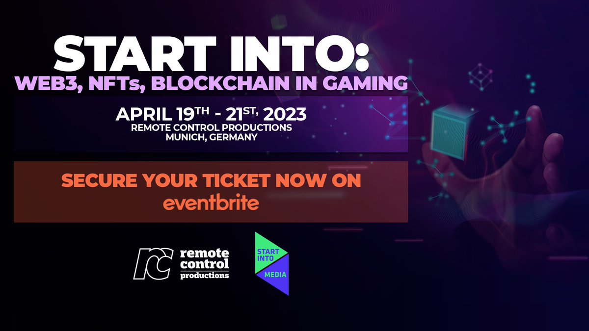 rcpfstudios's tweet photo. Looking for an opportunity to learn more about #web3, #NFTs, and #blockchain in gaming?๐ฎ
Thanks to @StartIntoMedia, we are organizing just the event for you.
๐
When: 19.-21. April
๐ Where: Karlstraรe 68, 80335 Mรผnchen
Sign-up โฌ๏ธ to the onsite event or the streamed talks: https://t.co/gmCUU294Ud