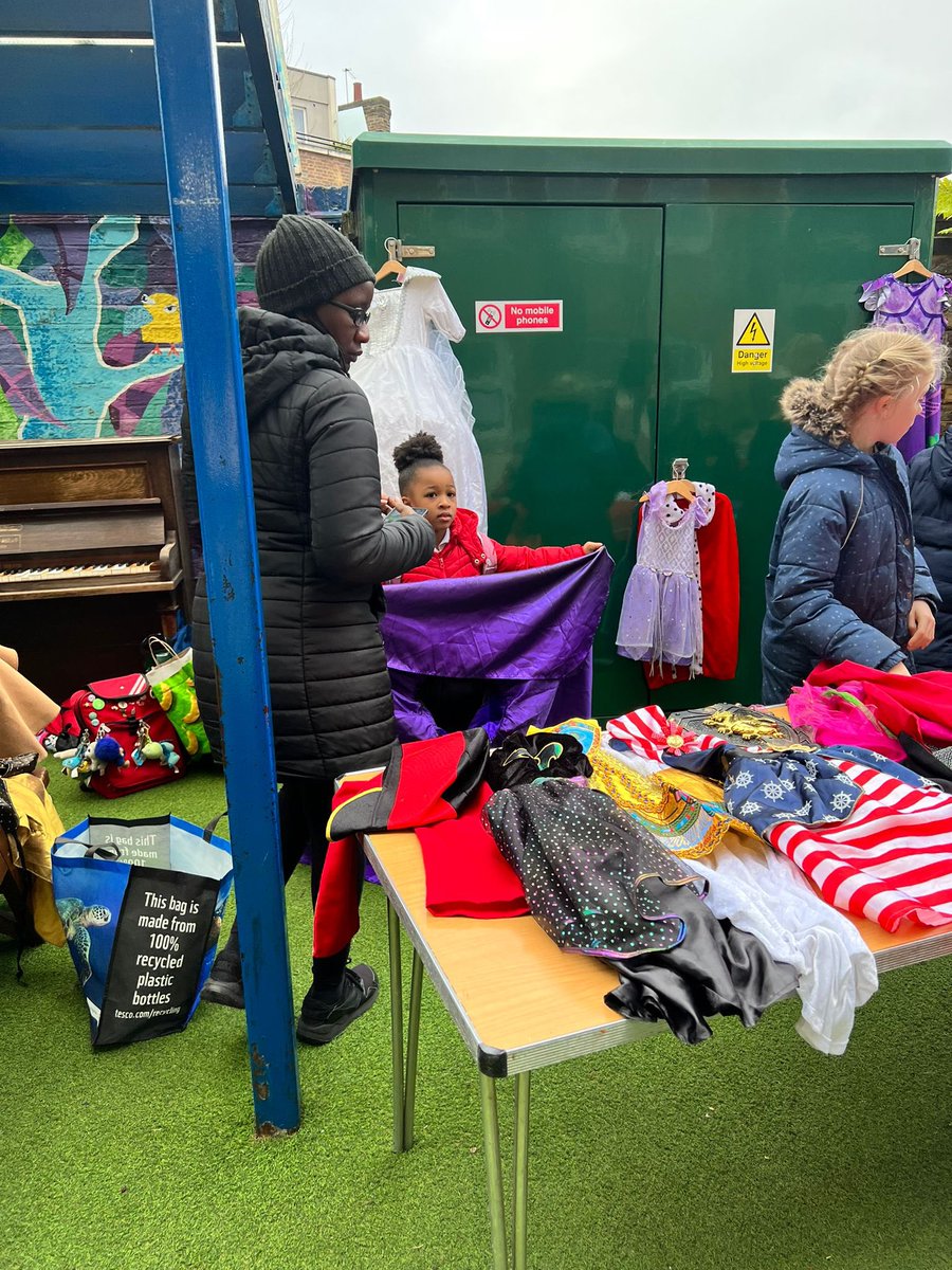 FOJSPTA's tweet photo. Today Friends Of John a Stainer hosted a Costume Swap.

Parents/Carers were able to donate old/unwanted children's fancy dress clothes and pick up something new in time for World Book Day.#givebacktothevommunity #WorldBookDay2023 https://t.co/uu6RtBLeCz